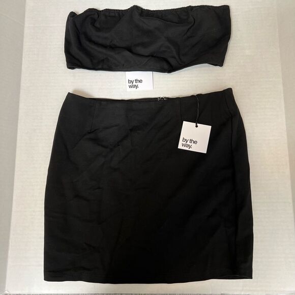 NWT Revolve x By The Way Alise Bandeau Mini Set in Black | Size L - Picture 4 of 11
